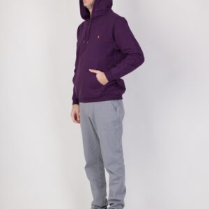 Premium Kapişonlu Sweatshirt Mor %100 Pamuk